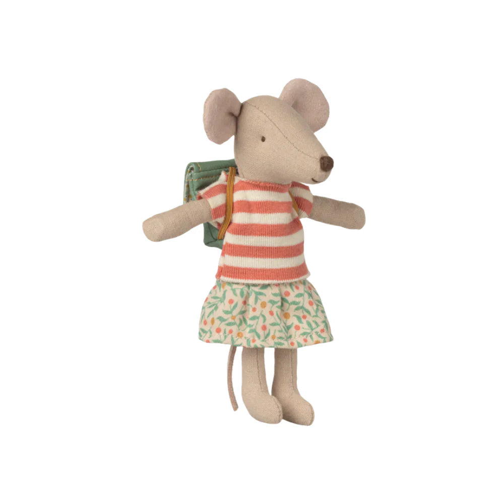 Conjunto de Roupa e Mochila para Big Sister Mouse Verde - Maileg