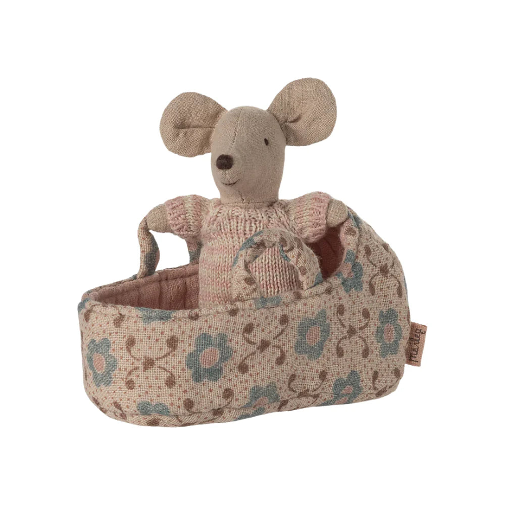 Ratinho bebé na alcofa Rosa - Maileg