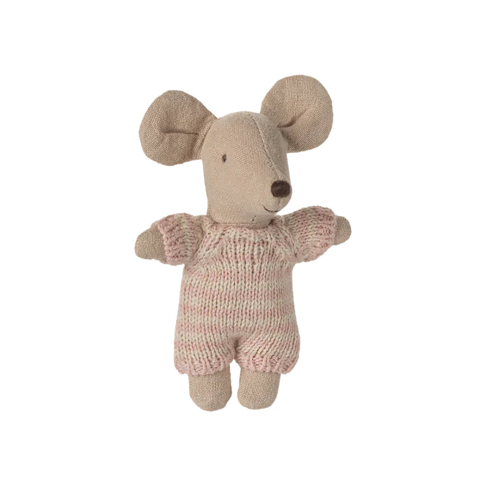 Ratinho bebé na alcofa Rosa - Maileg