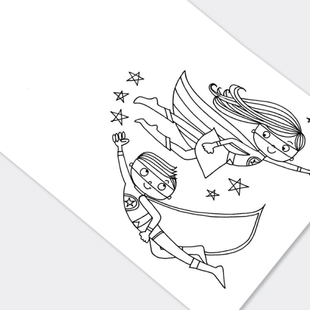 Livro de Colorir Super Hero - Rachel Ellen Designs