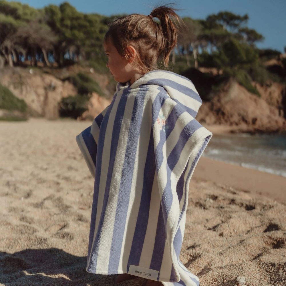 Poncho de Praia Dreamy Purple Stripe - Little Dutch