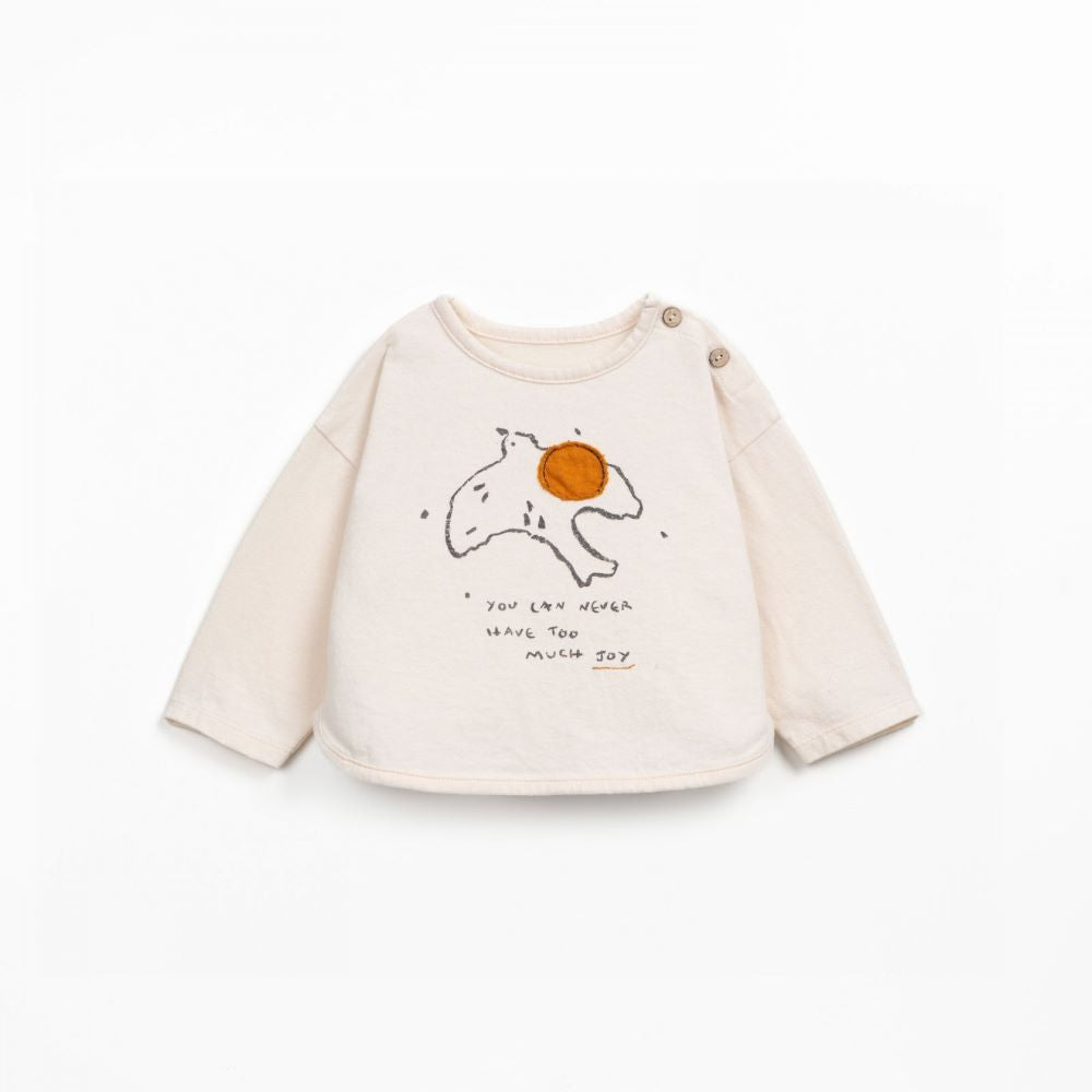 Longsleeve com desenho à frente e abertura no ombro - Play Up