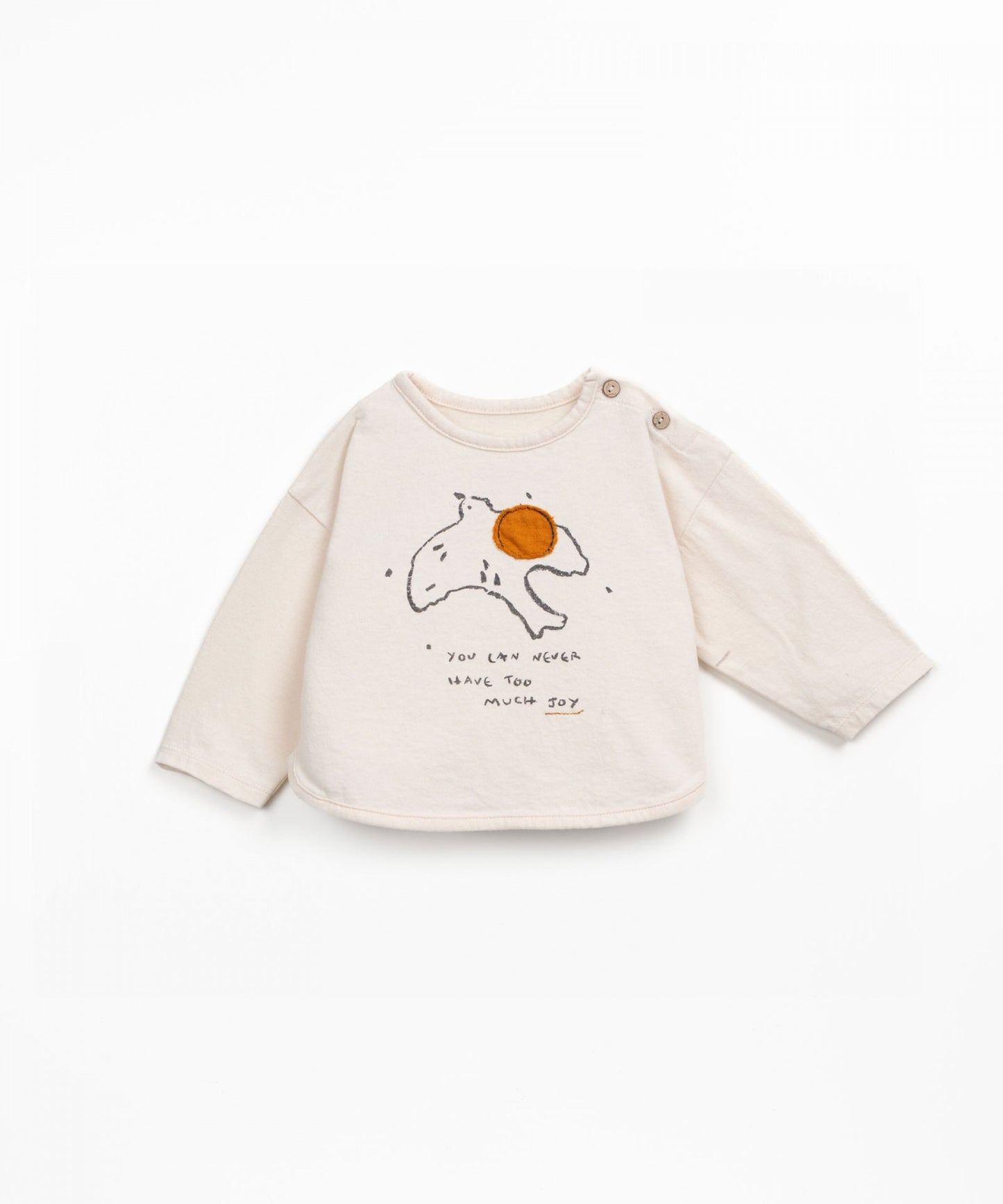 Longsleeve com desenho à frente e abertura no ombro - Play Up
