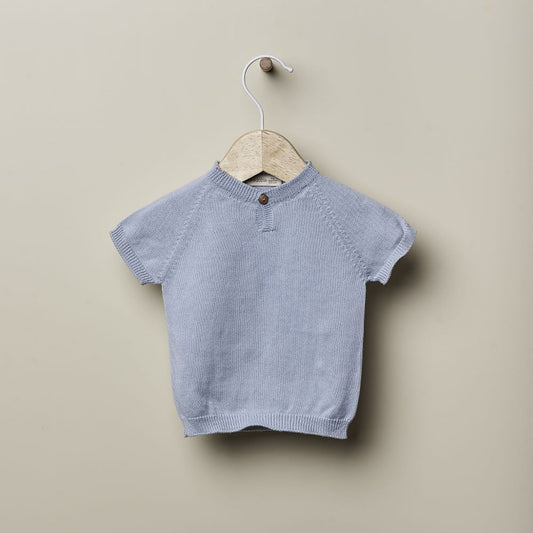 Pull tricoté en coton à manches courtes | PETIT AMOUR - Wedoble