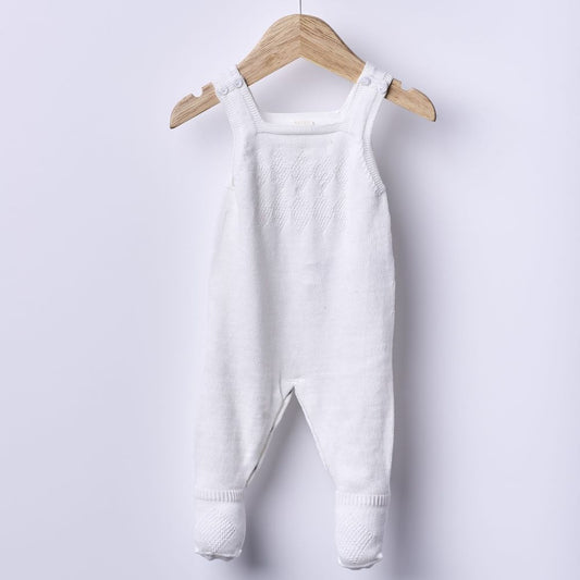 Jardineiras tricotadas em algodão orgânico | BABY LOVE - Wedoble