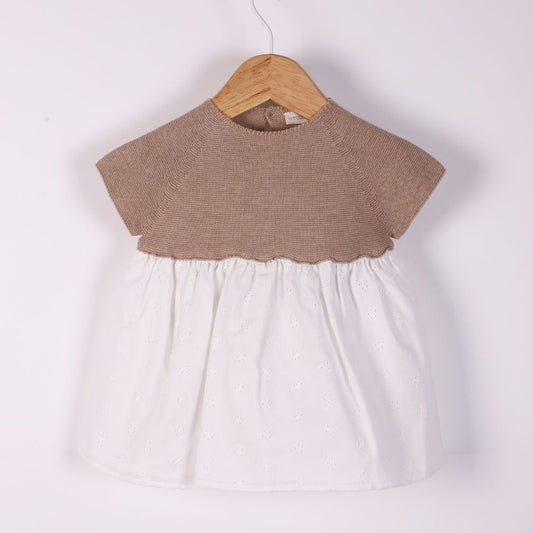 Vestido de manga curta bordado | PURE FEELINGS - Wedoble