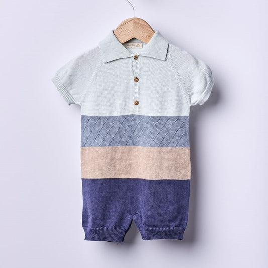 Fofo polo de manga curta tricotado em algodão | SEA BREEZE - Wedoble