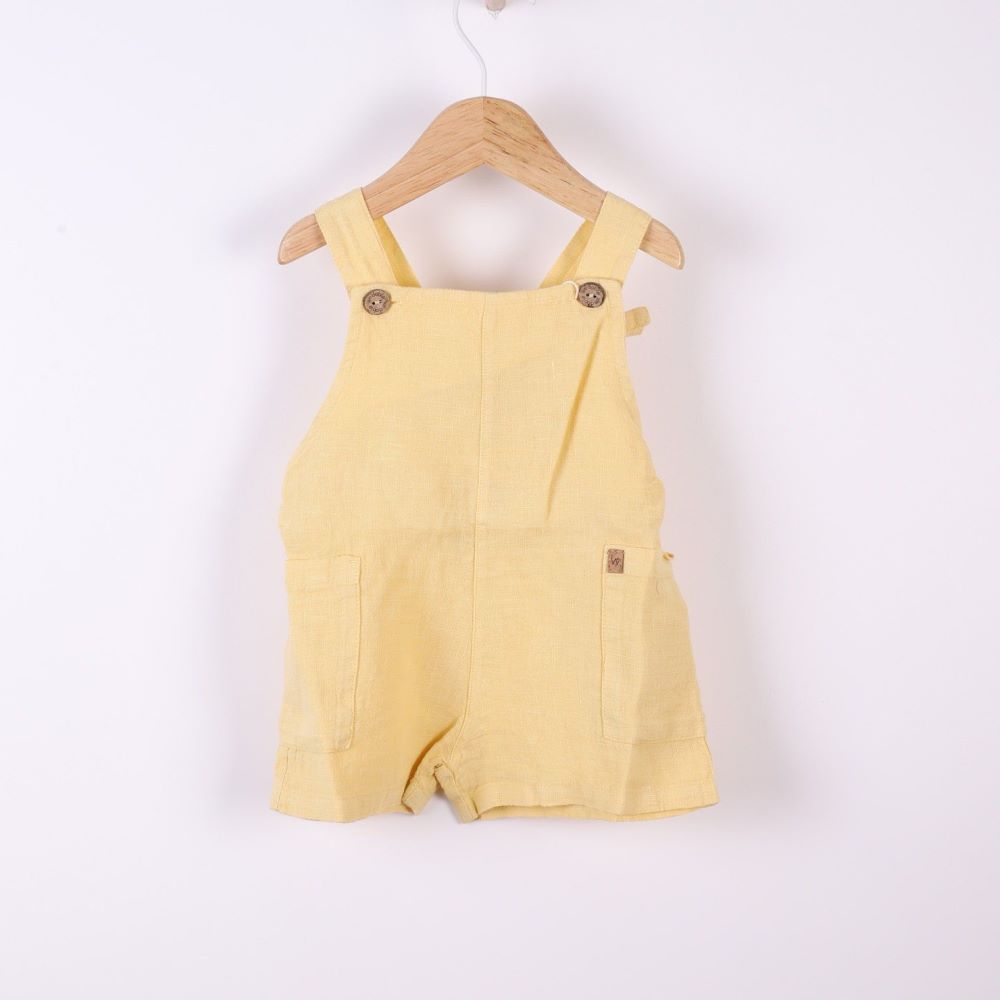 Jardineiras curtas de linho | NAVY CODE - Wedoble