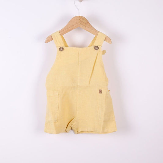 Jardineiras curtas de linho | NAVY CODE - Wedoble