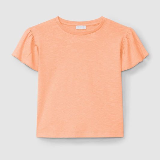 T-shirt à manches volantées - Orange