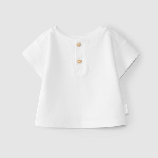 T-shirt en tricot gaufré - Laranjinha