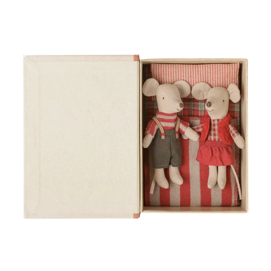 Christmas Twin Mice Little Sister & Brother in Book - Maileg