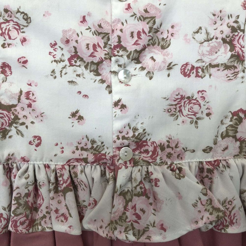 Robe fleurie rose à volants - Puer