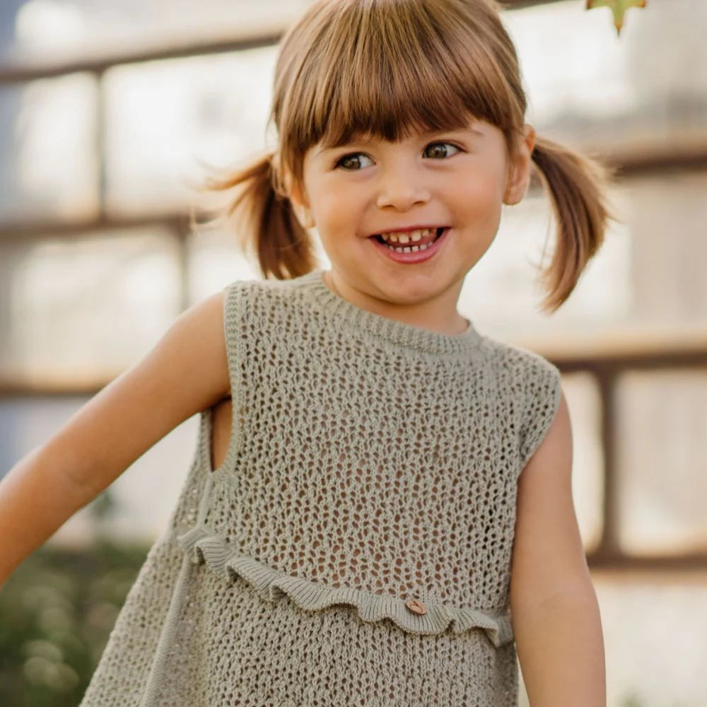 Vestido tricotado em algodão orgânico | SEA BREEZE - Wedoble
