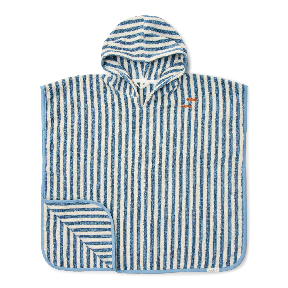 Poncho Ocean Sea Life Ocean Blue - Little Dutch