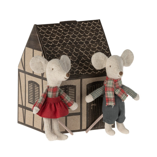 Gémeos Winter Mice com Casa – Maileg