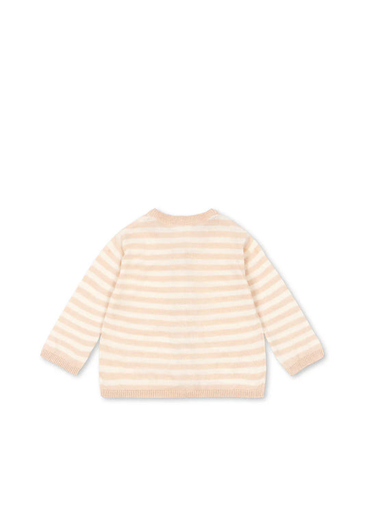 Conjunto Venti Riscas Rosa em algodão orgânico - Fanga Fontana - Konges Slojd