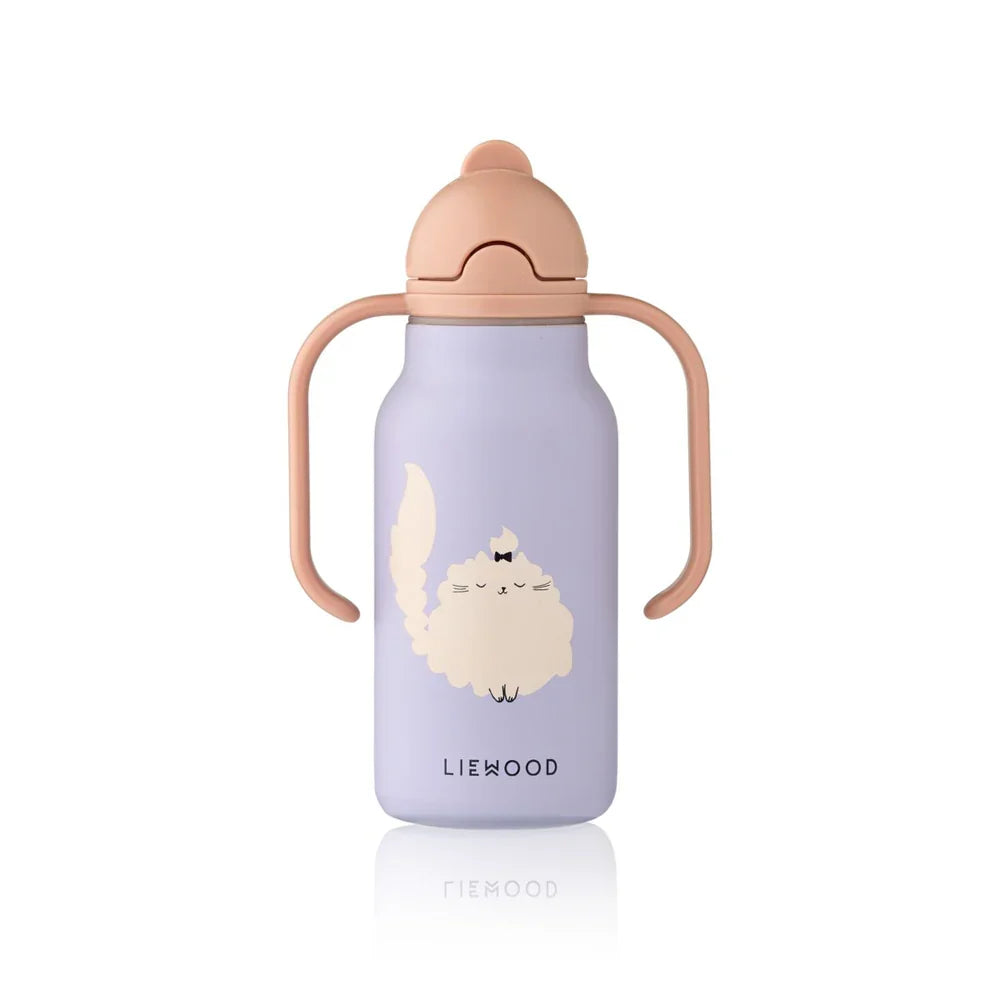 Kimmie Garrafa térmica 250 ml com pegas Cat - Liewood
