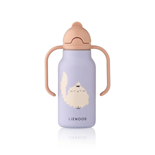 Kimmie Garrafa térmica 250 ml com pegas Cat - Liewood