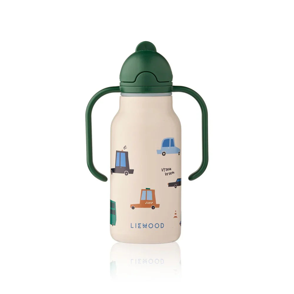 Garrafa térmica 250 ml com pegas Cars - Liewood