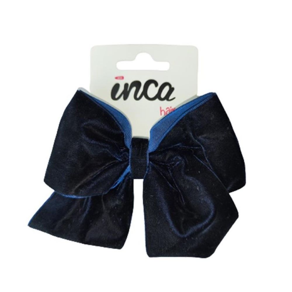 Laço de veludo com mola tipo crocodilo - Inca