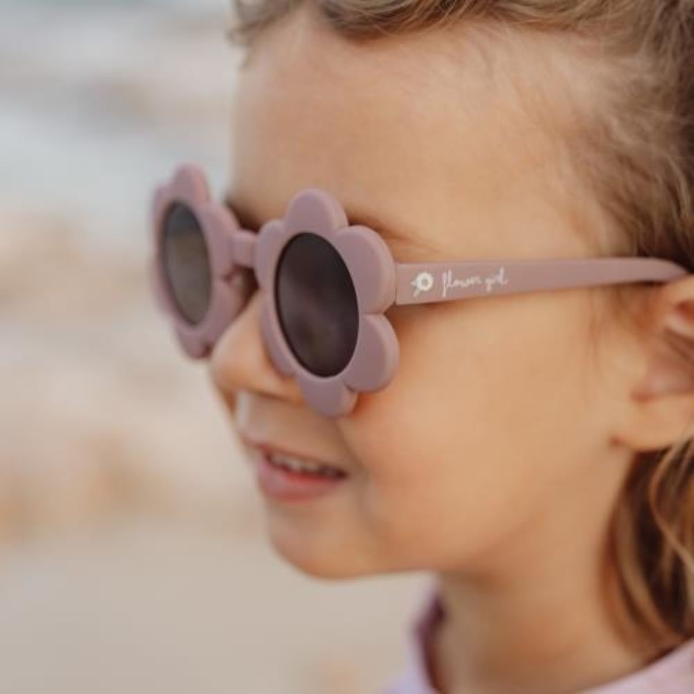 Lunettes de soleil pour enfants à motif fleuri mauve - Little Dutch