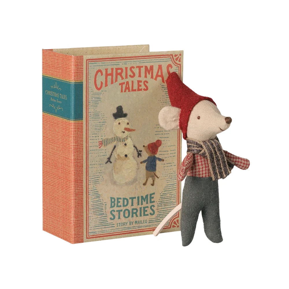Christmas Mouse Baby in Book - Maileg