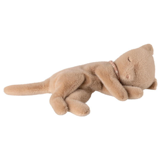 Sleeping kitten plush, Small Cream peach - Maileg