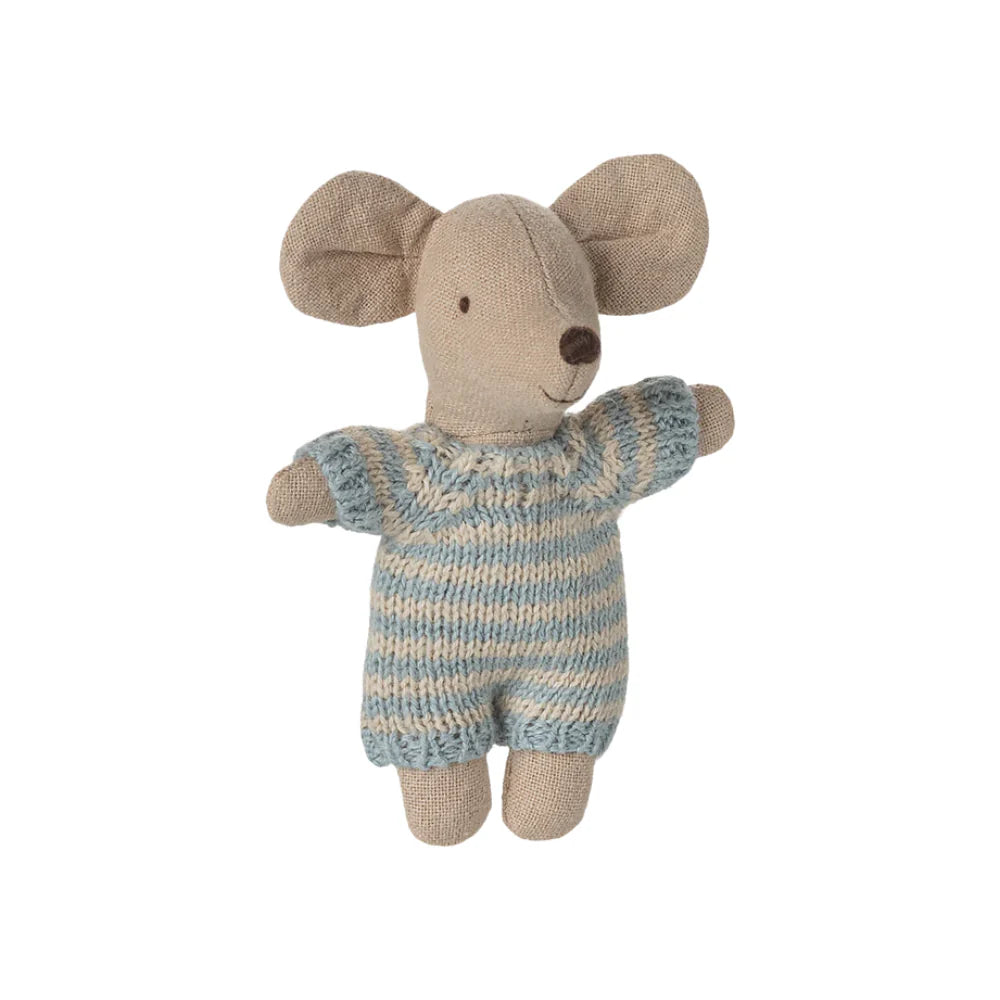 Ratinho bebé na alcofa Azul - Maileg